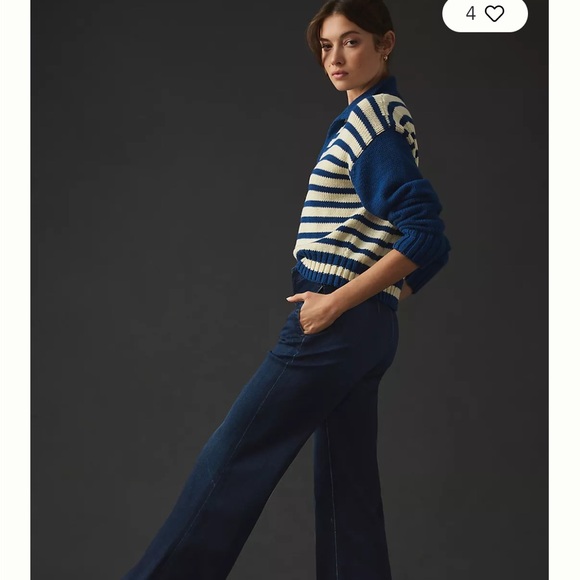 MOTHER Blue Flare Wide Leg Jeans - Picture 3 of 10